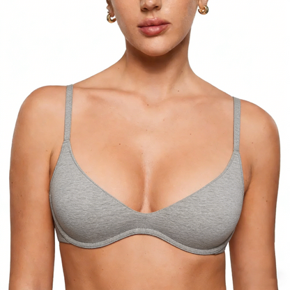 Women's Plus Plunge Bra - Unlined Underwire Sexy Demi Balconette Bras