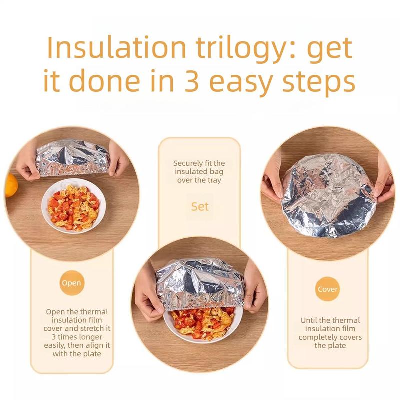 💥💥home dining table food container aluminum foil heat-retaining cover