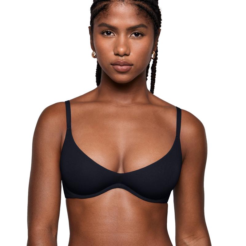 Women's Plus Plunge Bra - Unlined Underwire Sexy Demi Balconette Bras