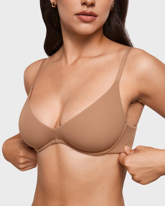 Women's Plus Plunge Bra - Unlined Underwire Sexy Demi Balconette Bras